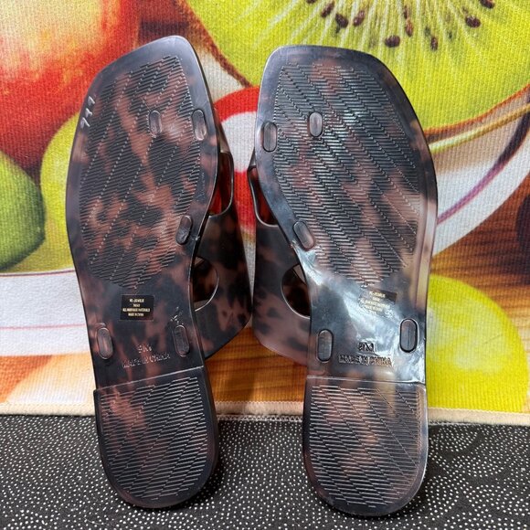 Vince Camuto Women's Tortoise Shell Flat Sandals 9M - Picture 6 of 7